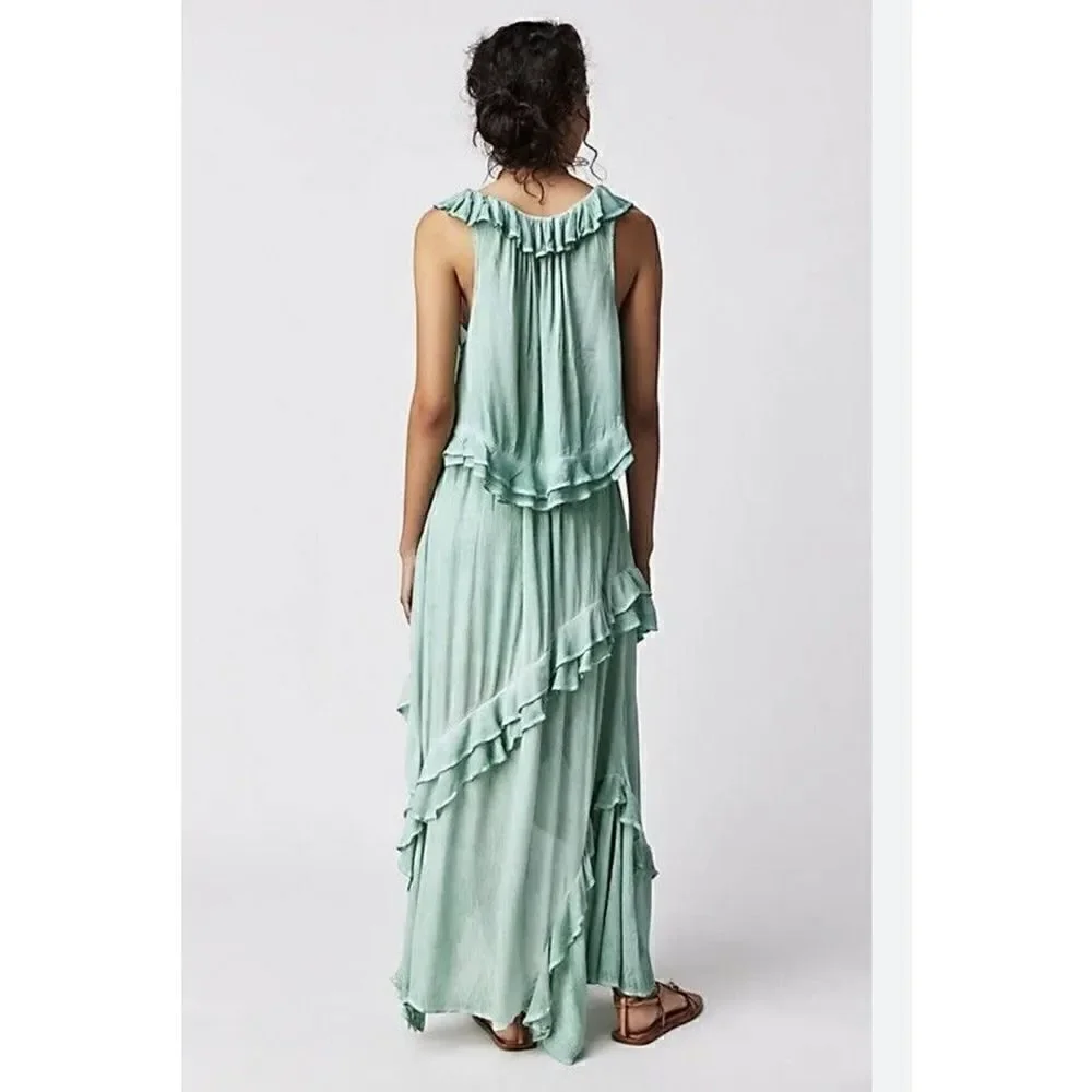Free People If Only two piece skirt top set Harbor outfit dress Size M NWOT